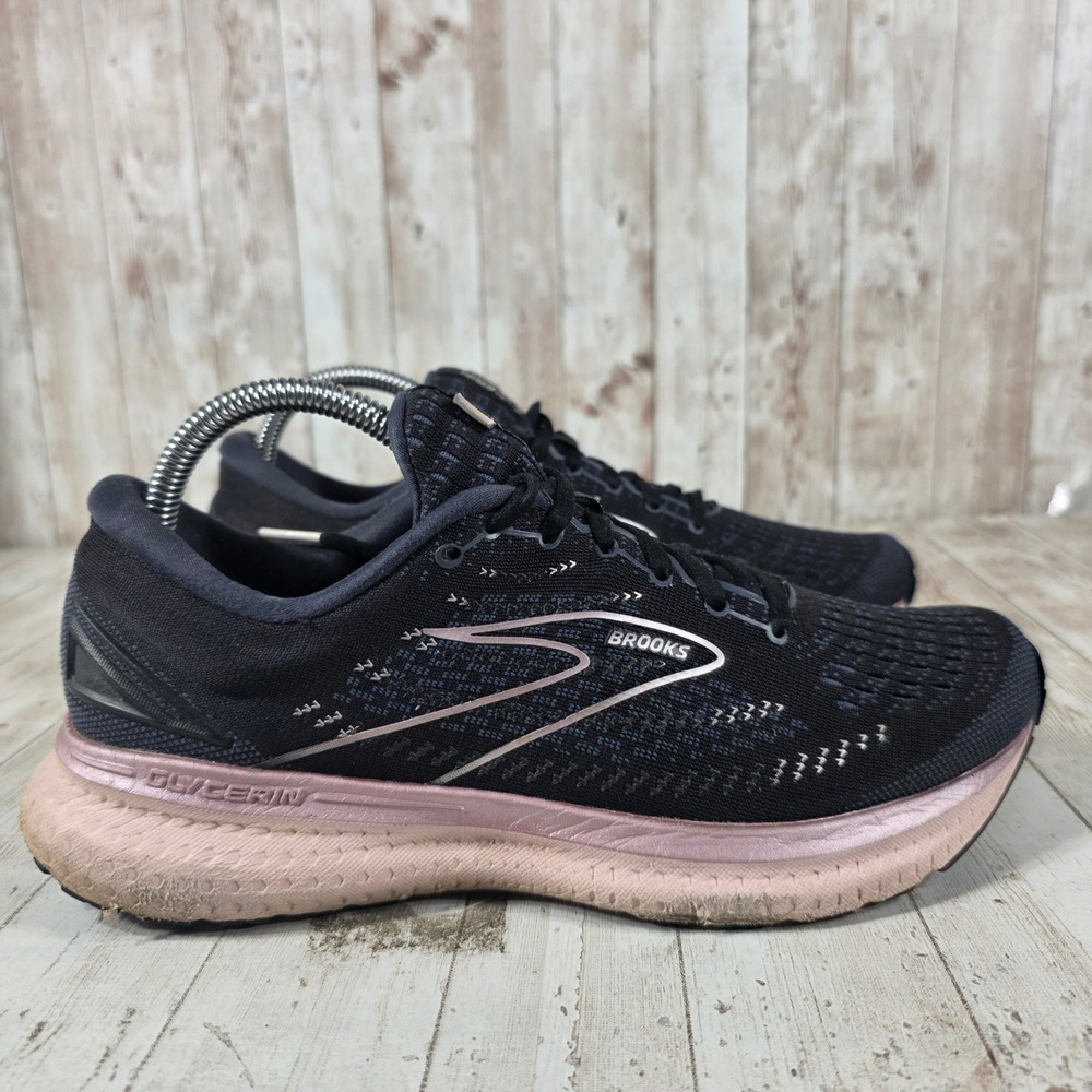 Brooks Glycerin 19 Womens Running Shoes Black Rose Gold‎ 1203431B074 Size 9.5 B